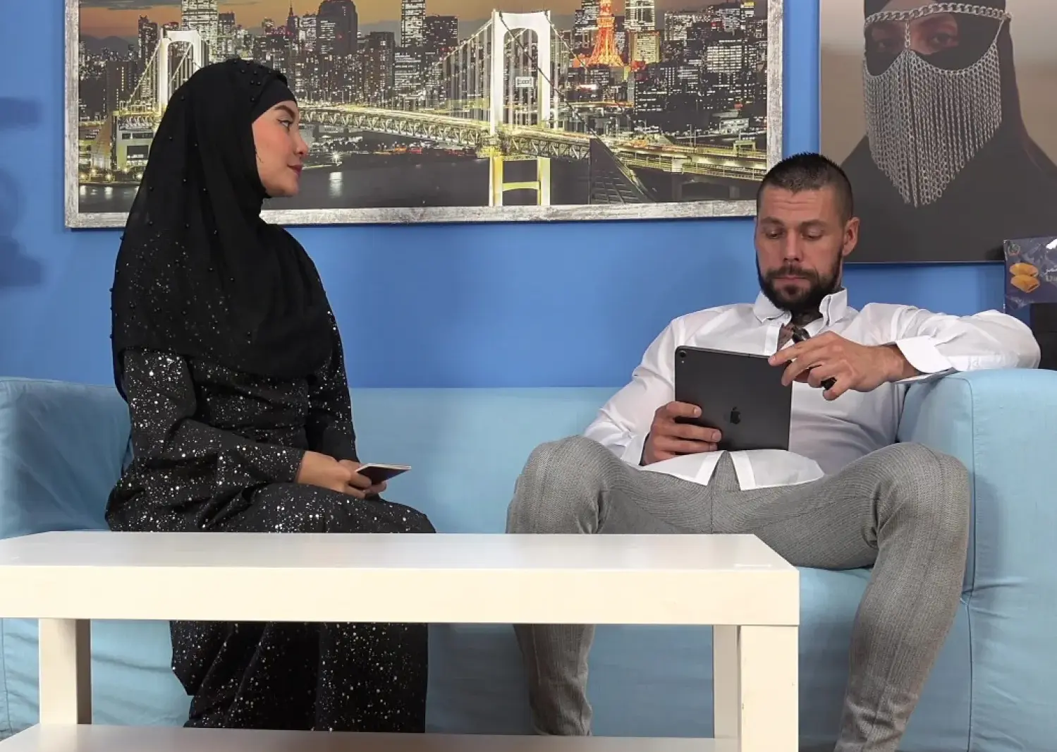 She wants to pay for the visa with her hot sexy body